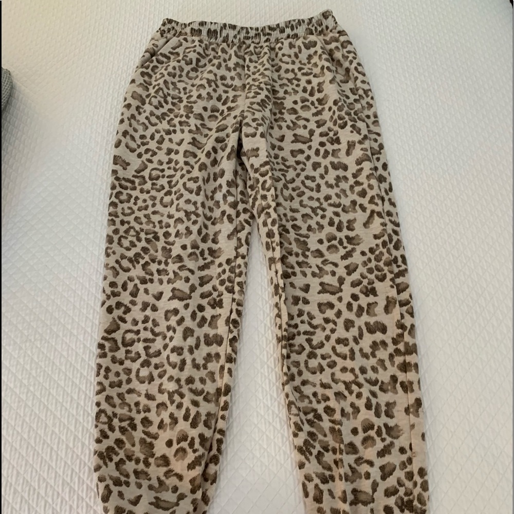 Cheetah print sweat pants!